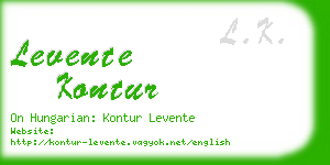 levente kontur business card